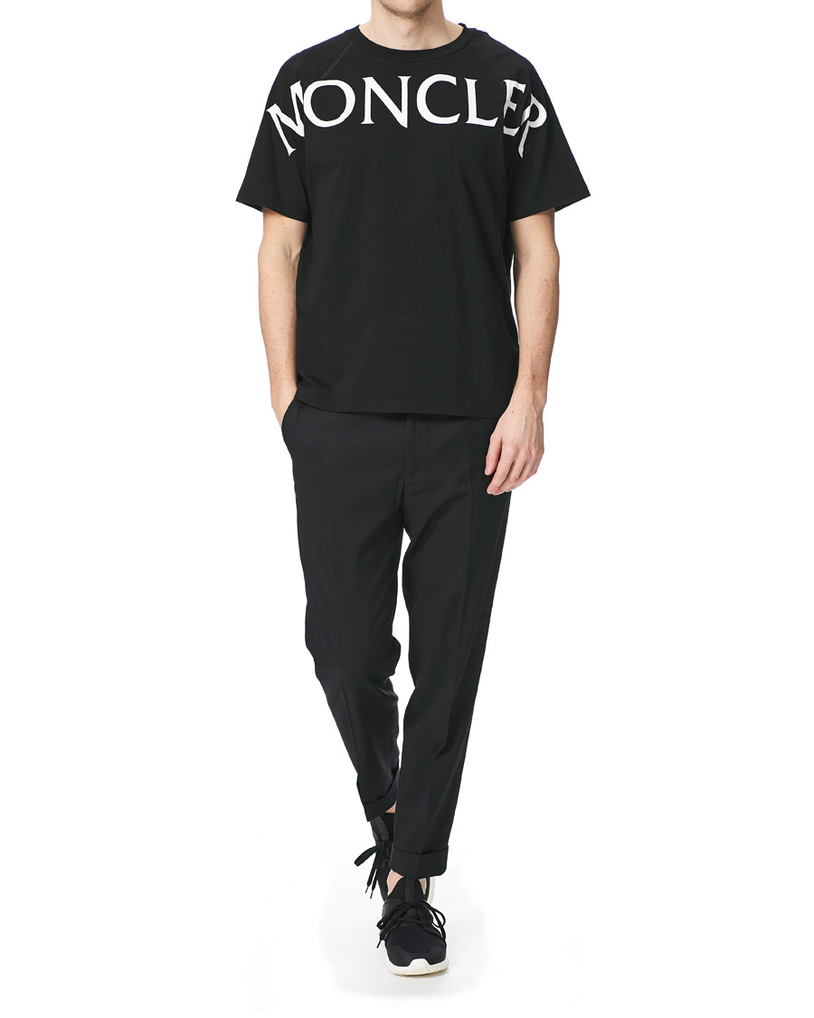 Herren | T-Shirts | Moncler | Maglia Large Logo Crew Neck Tee Black