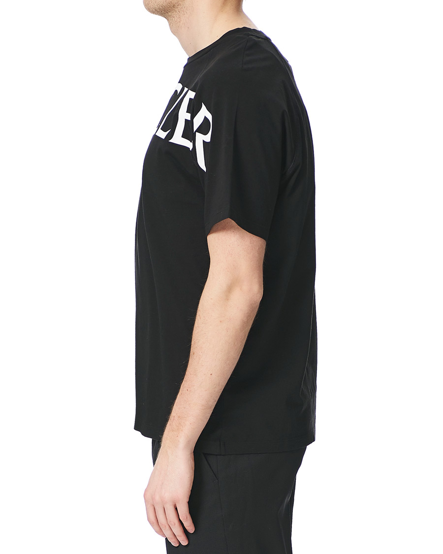 Herren | T-Shirts | Moncler | Maglia Large Logo Crew Neck Tee Black