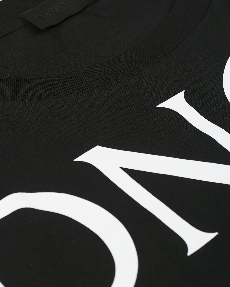 Herren | T-Shirts | Moncler | Maglia Large Logo Crew Neck Tee Black