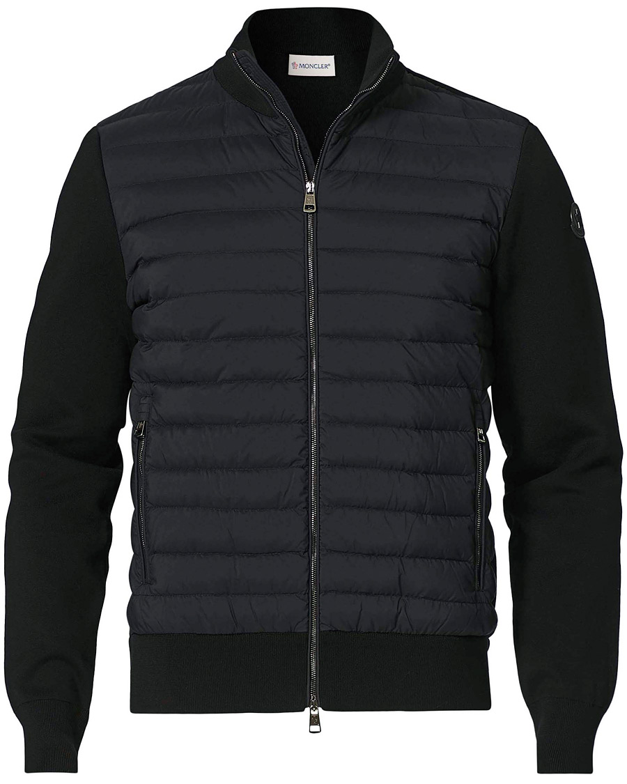 Herren | Pullover | Moncler | Cardigan Down Hybrid Black