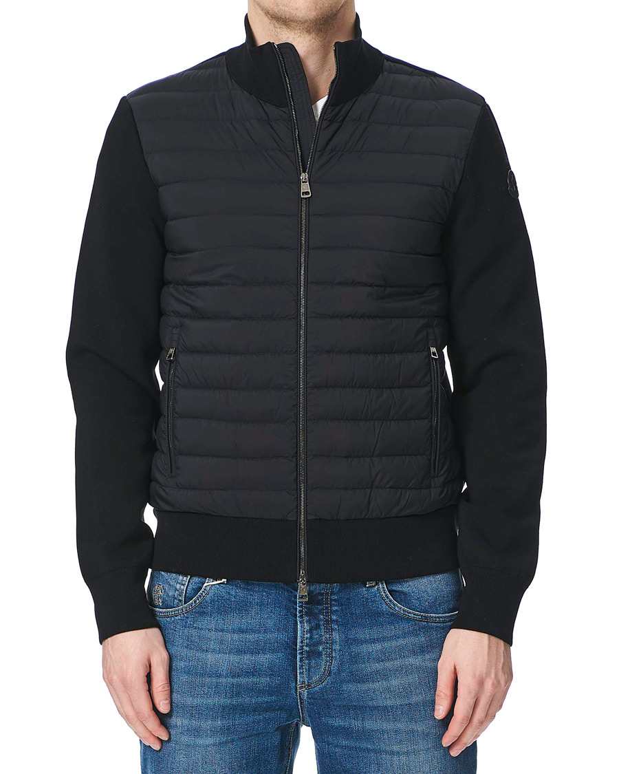 Herren | Pullover | Moncler | Cardigan Down Hybrid Black