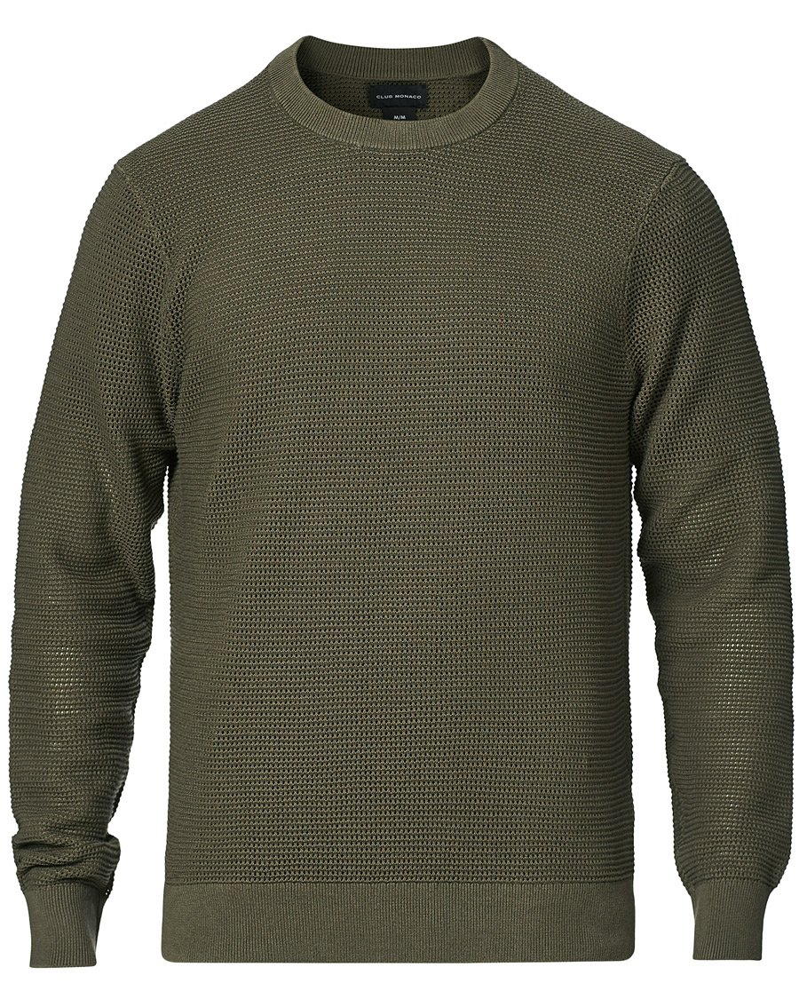 Herren | Pullover | Club Monaco | Long Sleeve Mesh Crew Neck Sweater Beetle