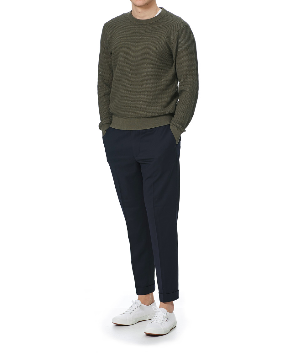 Herren | Pullover | Club Monaco | Long Sleeve Mesh Crew Neck Sweater Beetle