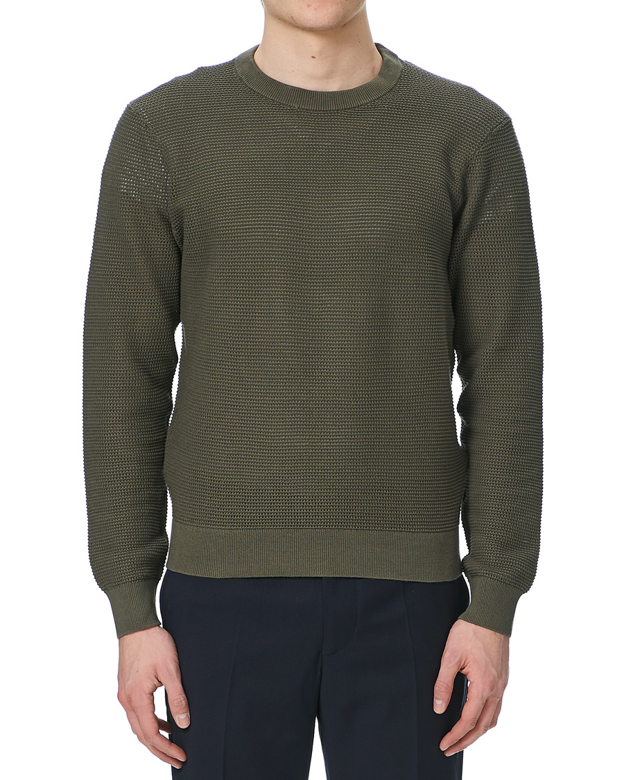 Herren | Pullover | Club Monaco | Long Sleeve Mesh Crew Neck Sweater Beetle