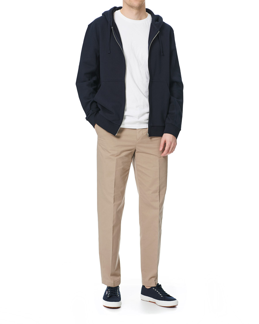 Herren | Pullover | Filippa K | Aldous Cotton Zip Hood Navy