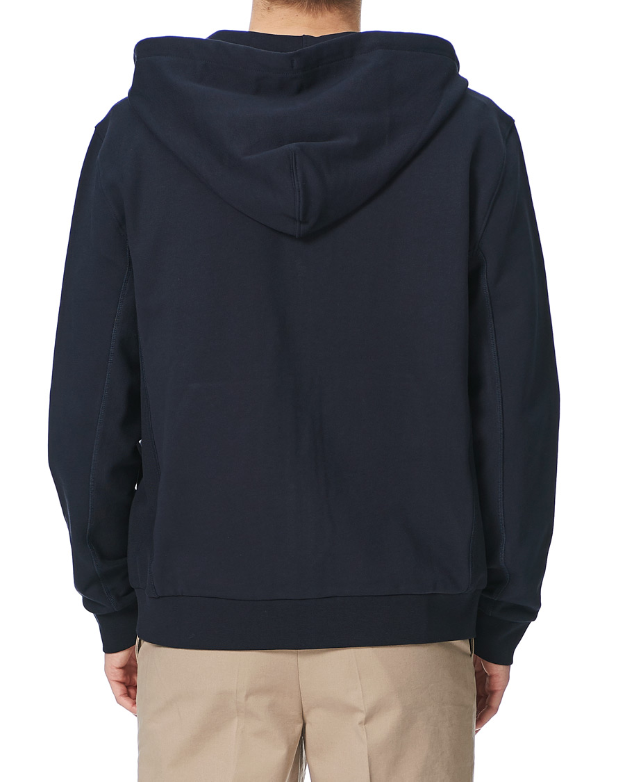 Herren | Pullover | Filippa K | Aldous Cotton Zip Hood Navy