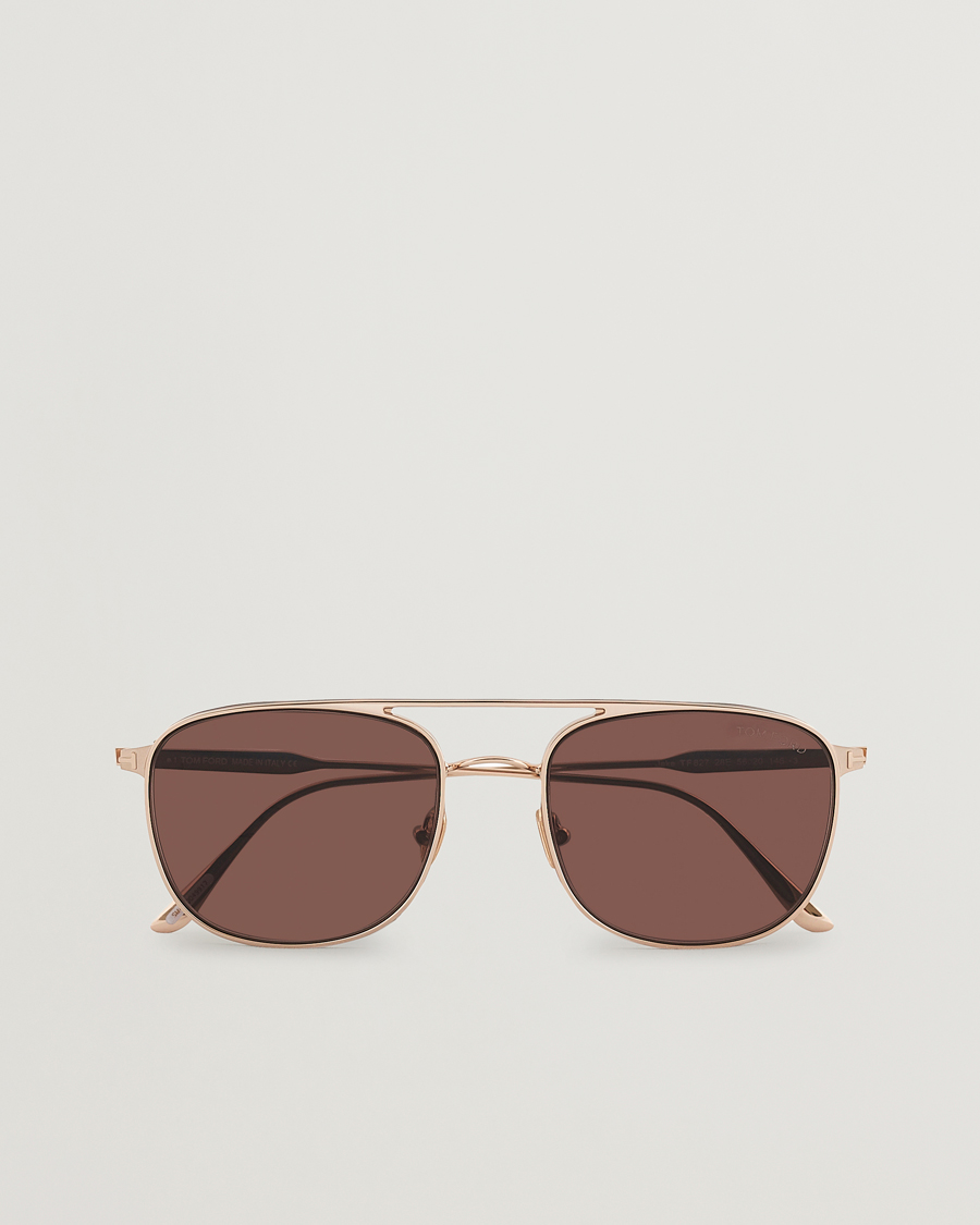 Herren | Sonnenbrillen | Tom Ford | Jake Sunglasses Shiny Rose Gold/Brown