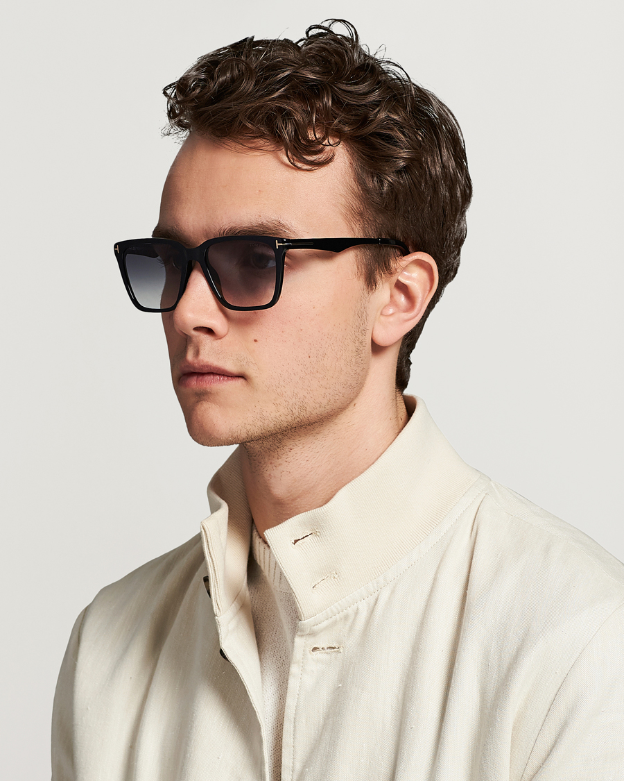 Herr | Tom Ford | Tom Ford | Garrett Sunglasses Shiny Black/Gradient Smoke