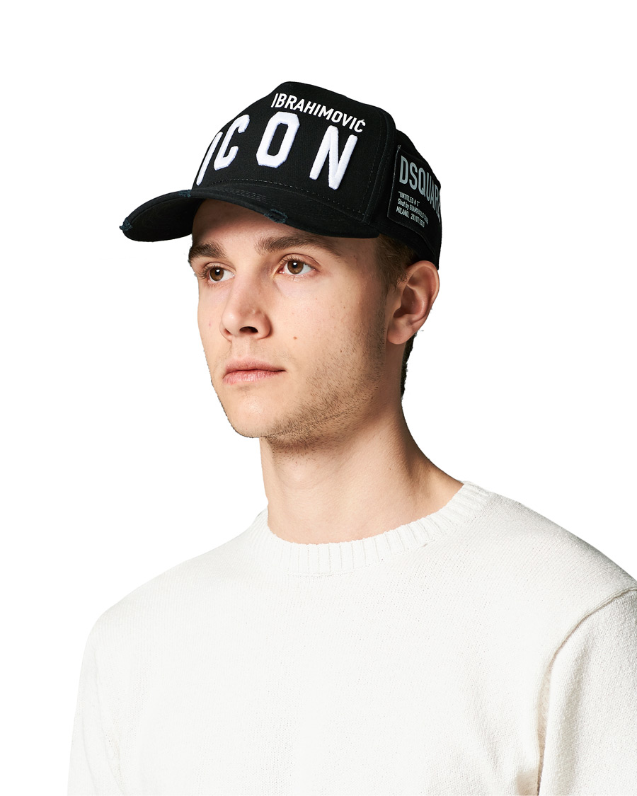 Herren | Dsquared2 Dsquared2 X Ibrahimovic Icon Cap Black | Dsquared2 | X Ibrahimovic Icon Cap Black