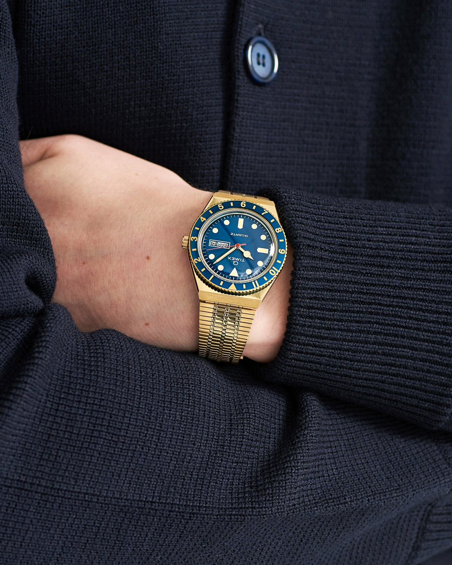 Herren | Timex Q Reissue 1979 Gold Tone/Blue | Timex | Q Reissue 1979 Gold Tone/Blue