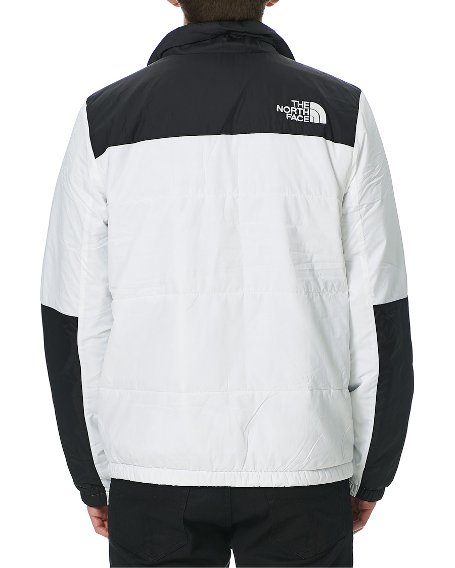 White and black north face puffer jacket hotsell