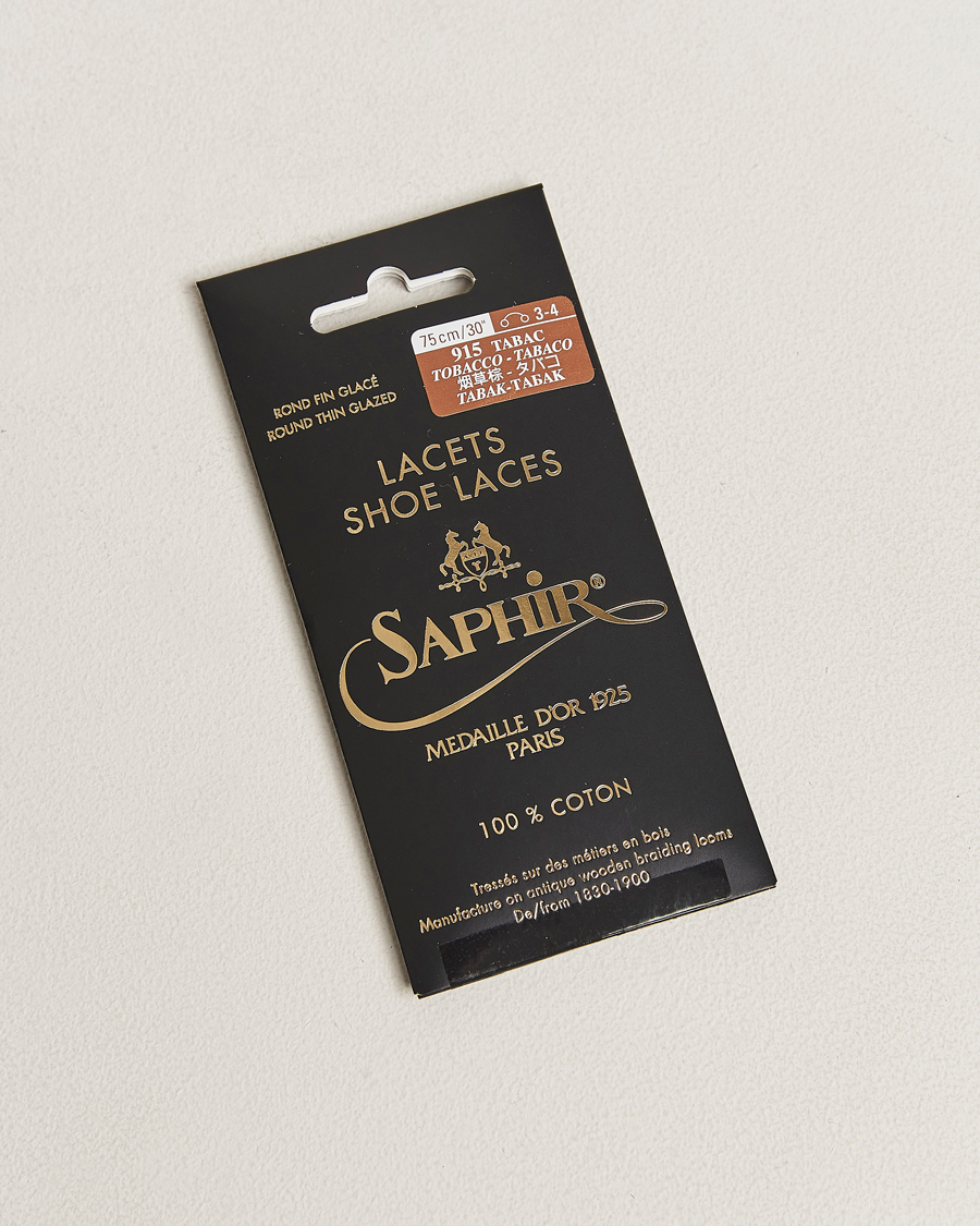 Herren | Schuhpflege | Saphir Medaille d'Or | Shoe Laces Thin Waxed 75cm Tobacco