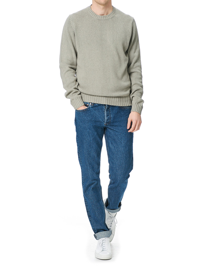 Herren | Pullover | Sunflower | Silk Crew Neck Light Grey