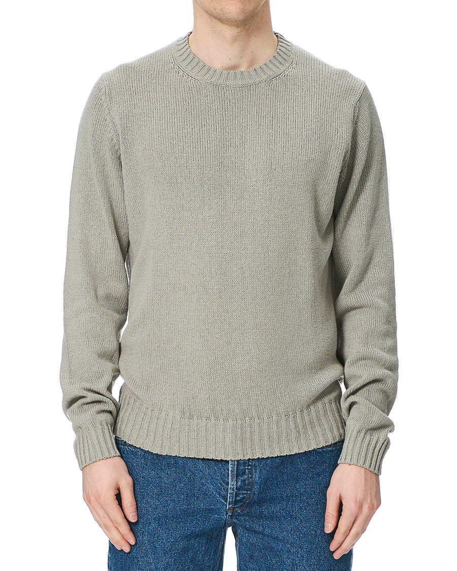 Herren | Pullover | Sunflower | Silk Crew Neck Light Grey