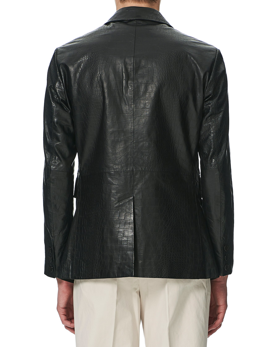 Herren | Jacken | Sunflower | Leather Blazer Black
