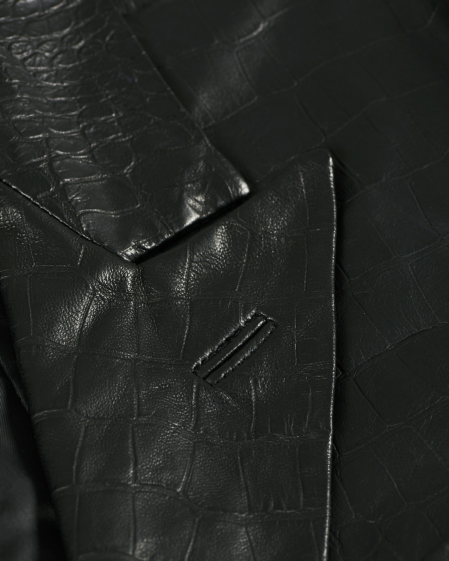 Herren | Jacken | Sunflower | Leather Blazer Black