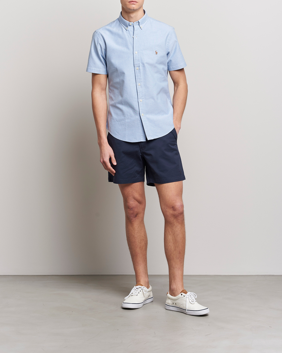 Herren | Hemden | Polo Ralph Lauren | Slim Fit Oxford Short Sleeve Shirt Blue
