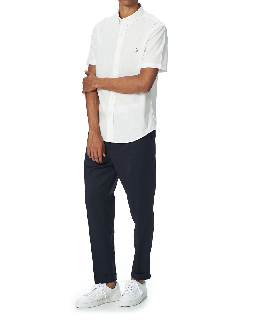 Herren | Kurzarmhemden | Polo Ralph Lauren | Slim Fit Short Sleeve Button Down Shirt White