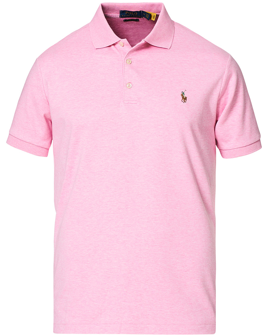 Herren | Poloshirts | Polo Ralph Lauren | Custom Slim Fit Interlock Polo Hampton Pink Heather