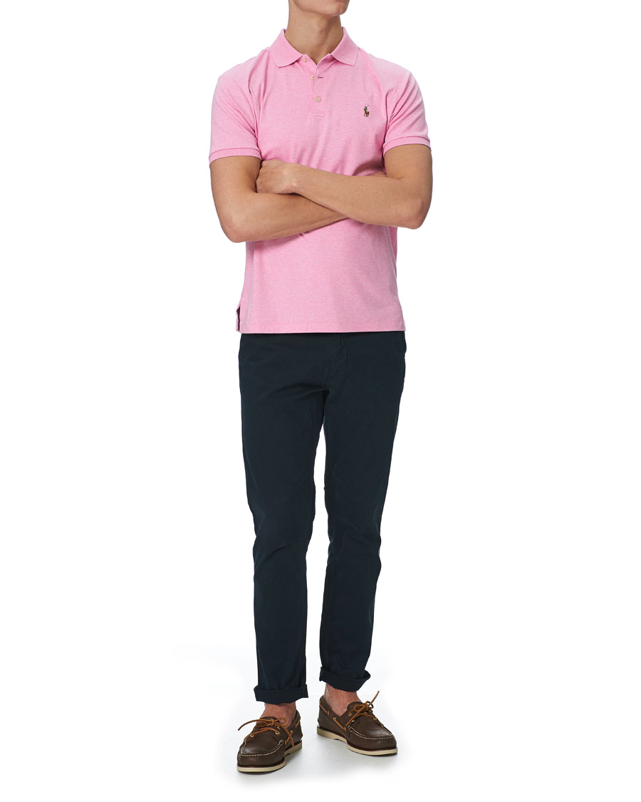 Herren | Poloshirts | Polo Ralph Lauren | Custom Slim Fit Interlock Polo Hampton Pink Heather