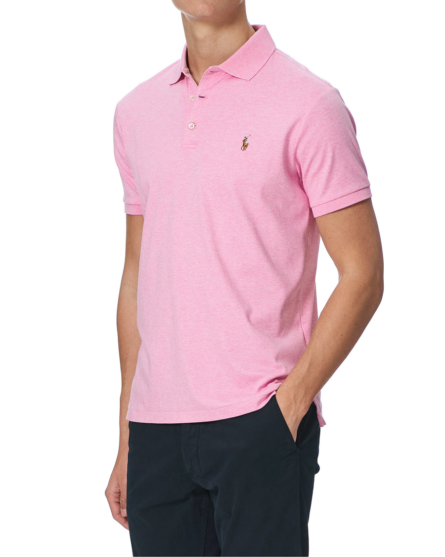 Herren | Poloshirts | Polo Ralph Lauren | Custom Slim Fit Interlock Polo Hampton Pink Heather