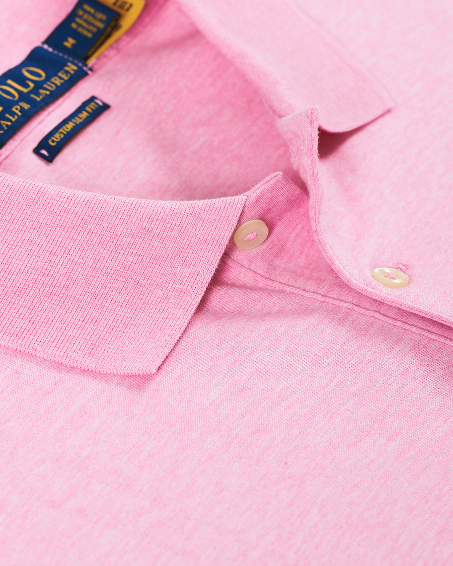 Herren | Poloshirts | Polo Ralph Lauren | Custom Slim Fit Interlock Polo Hampton Pink Heather