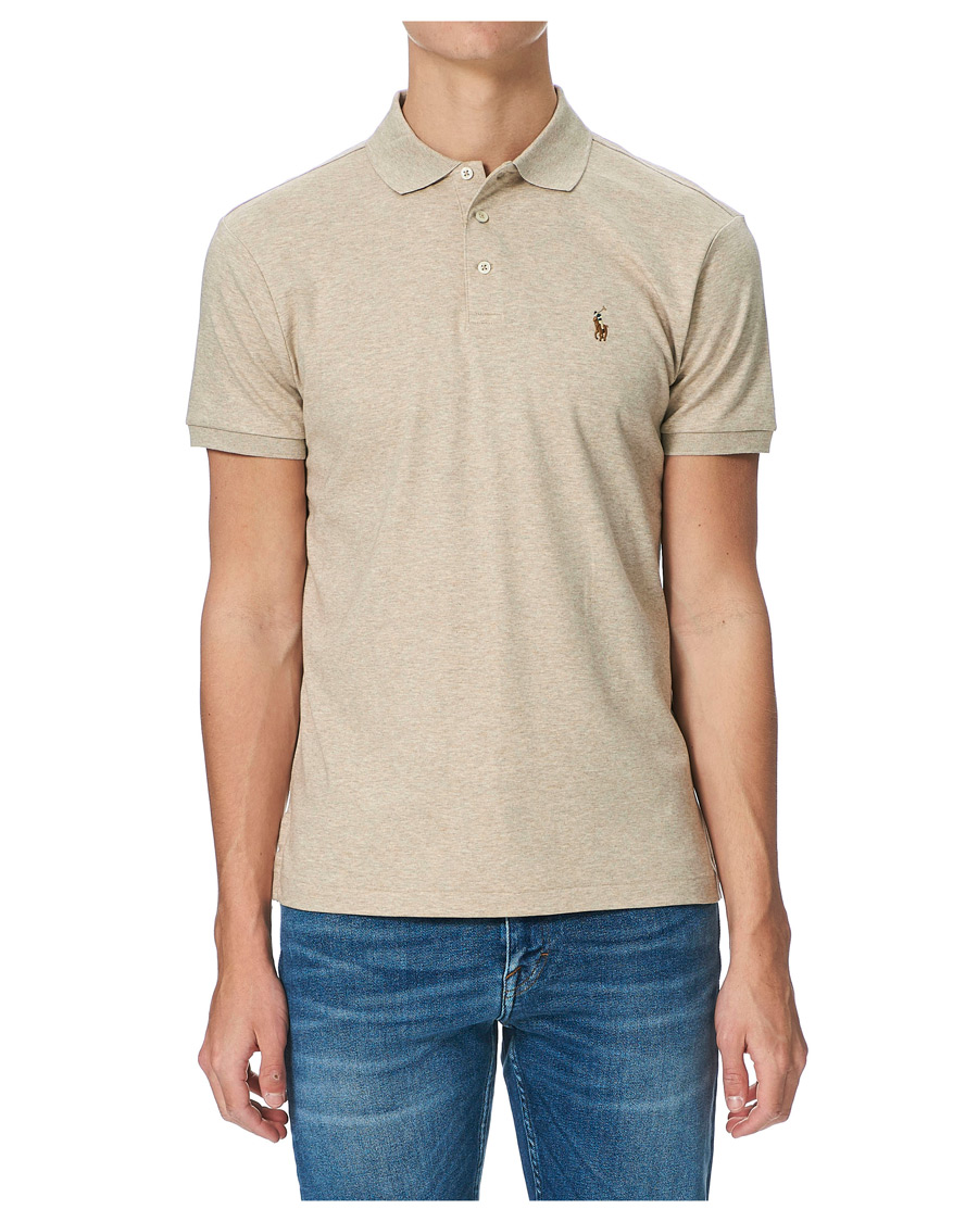 Herren | Poloshirts | Polo Ralph Lauren | Luxury Pima Cotton Polo Tuscan Beige Heather