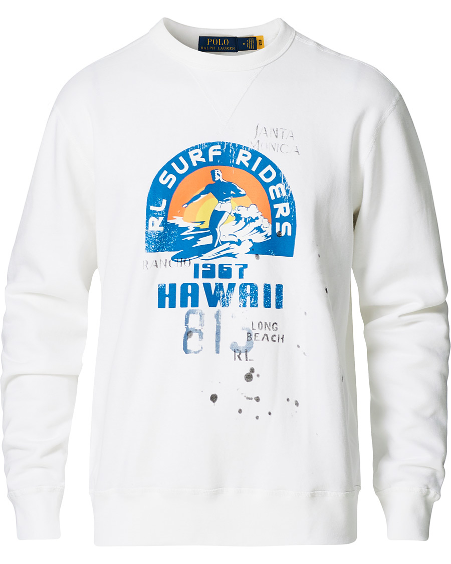 Herren | Pullover | Polo Ralph Lauren | Surf Riders Crew Neck Sweatshirt White