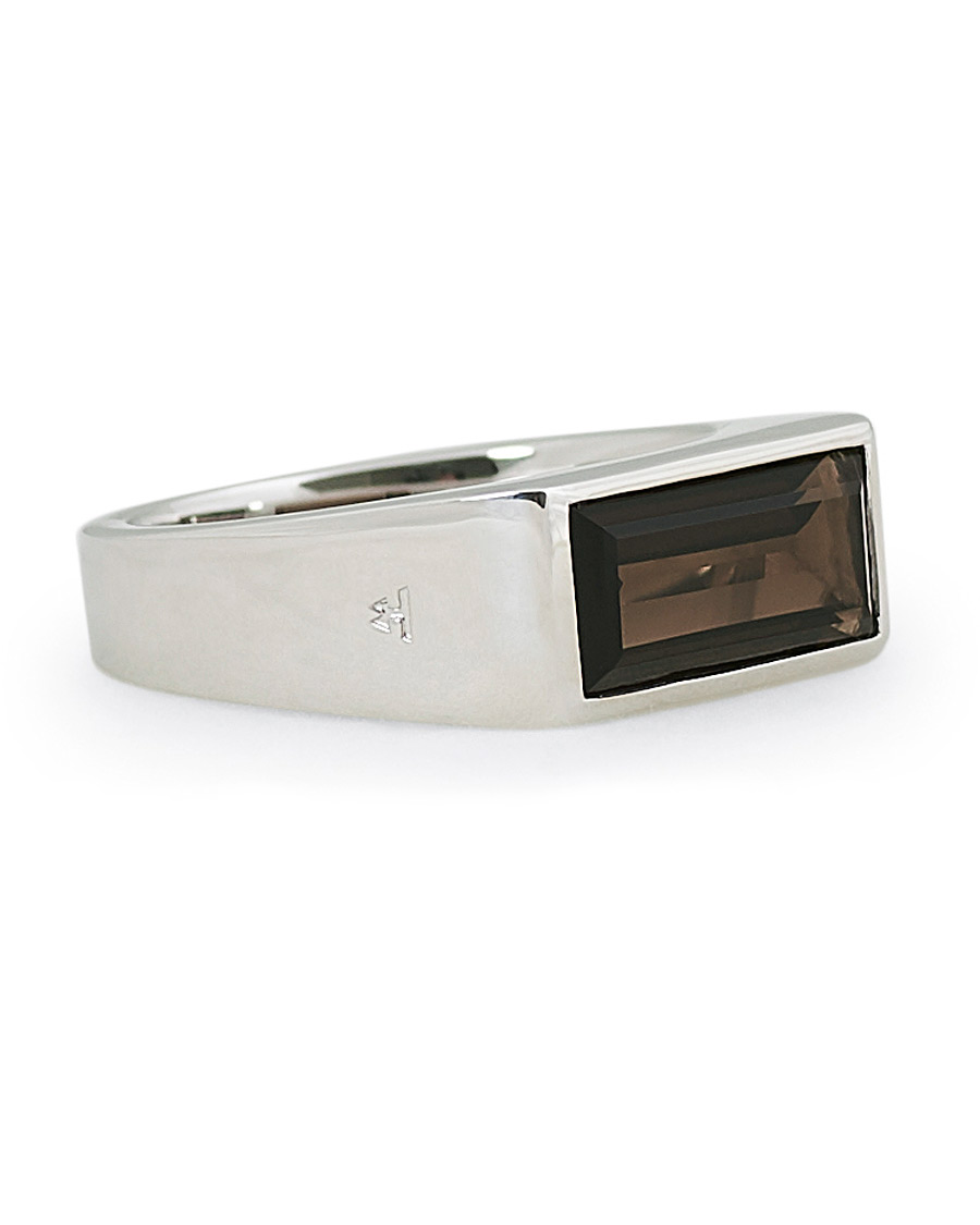 Herren | Tom Wood Peaky Ring Smoky Quartz Silver | Tom Wood | Peaky Ring Smoky Quartz Silver
