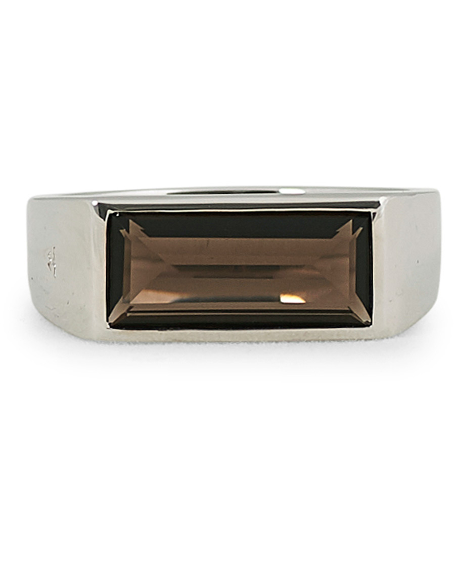 Herren | Tom Wood Peaky Ring Smoky Quartz Silver | Tom Wood | Peaky Ring Smoky Quartz Silver