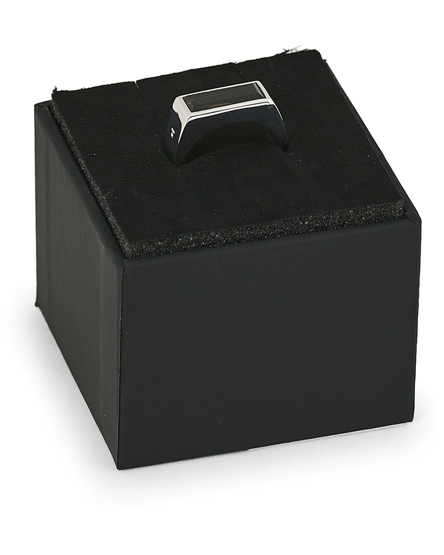 Herren | Tom Wood Peaky Ring Smoky Quartz Silver | Tom Wood | Peaky Ring Smoky Quartz Silver