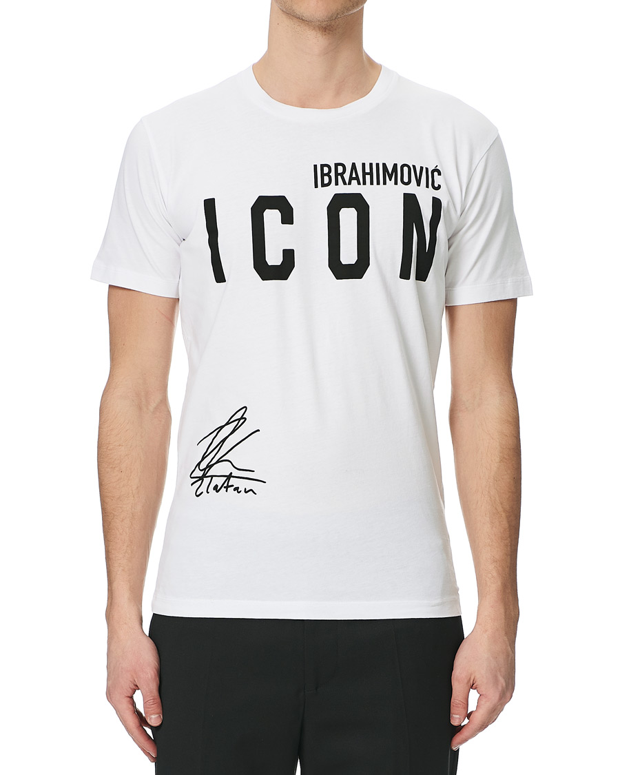 Herren | T-Shirts | Dsquared2 | X Ibrahimovic Icon Sign Crew Neck Tee White
