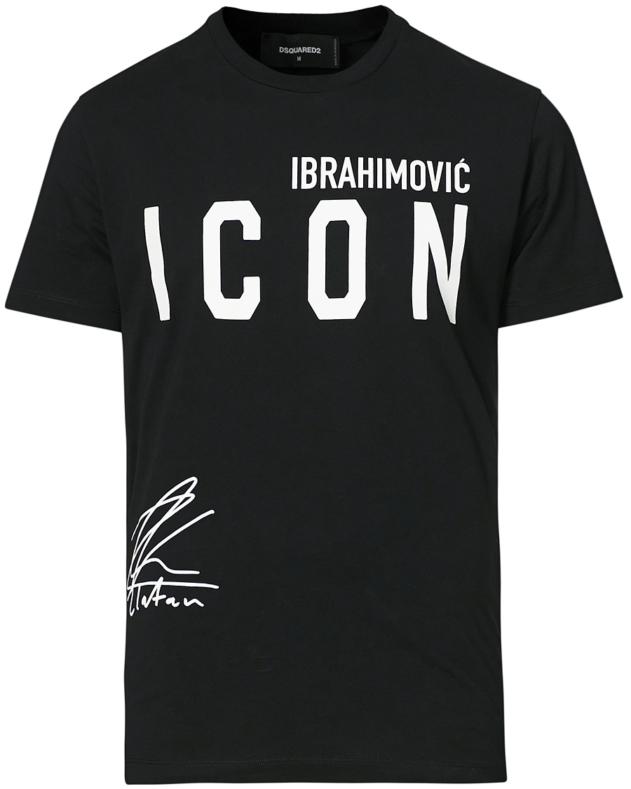 Herren | T-Shirts | Dsquared2 | X Ibrahimovic Icon Sign Crew Neck Tee Black
