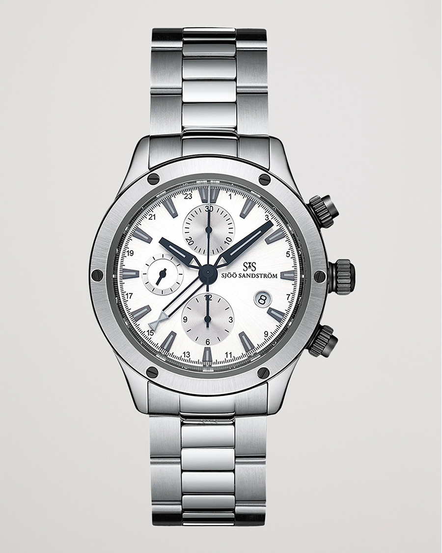 Herren | Fine watches | Sjöö Sandström | UTC Extreme 44,2mm White and Stainless Steel