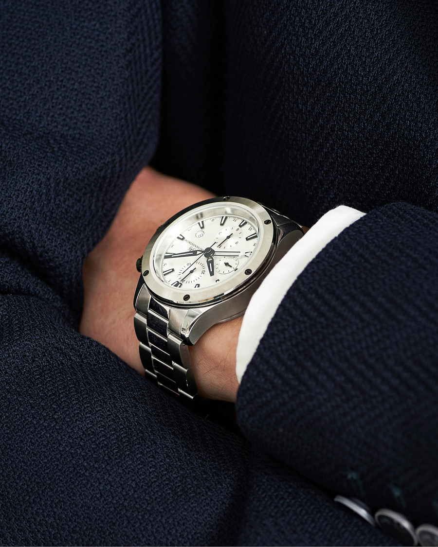 Herren | Sjöö Sandström UTC Extreme 44,2mm White and Stainless Steel | Sjöö Sandström | UTC Extreme 44,2mm White and Stainless Steel