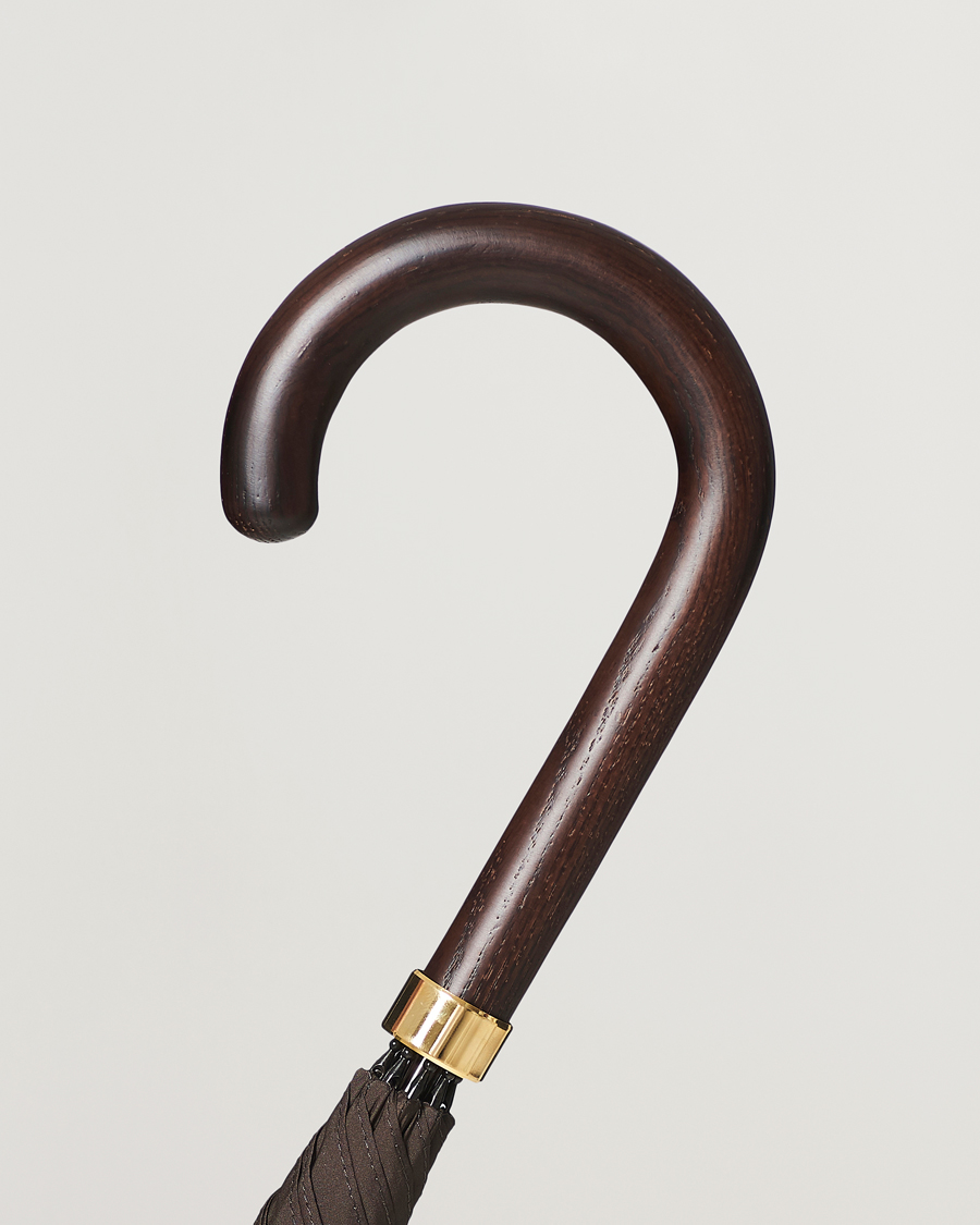 Herren | Regenschirme | Fox Umbrellas | Polished Hardwood Umbrella Brown