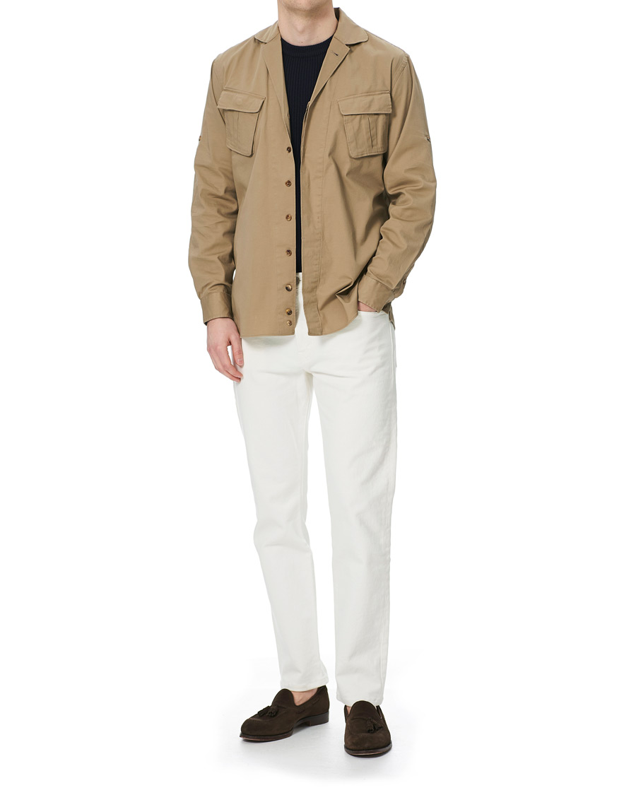 Herren | Hemden | Lardini | Cotton Pocket Overshirt Beige