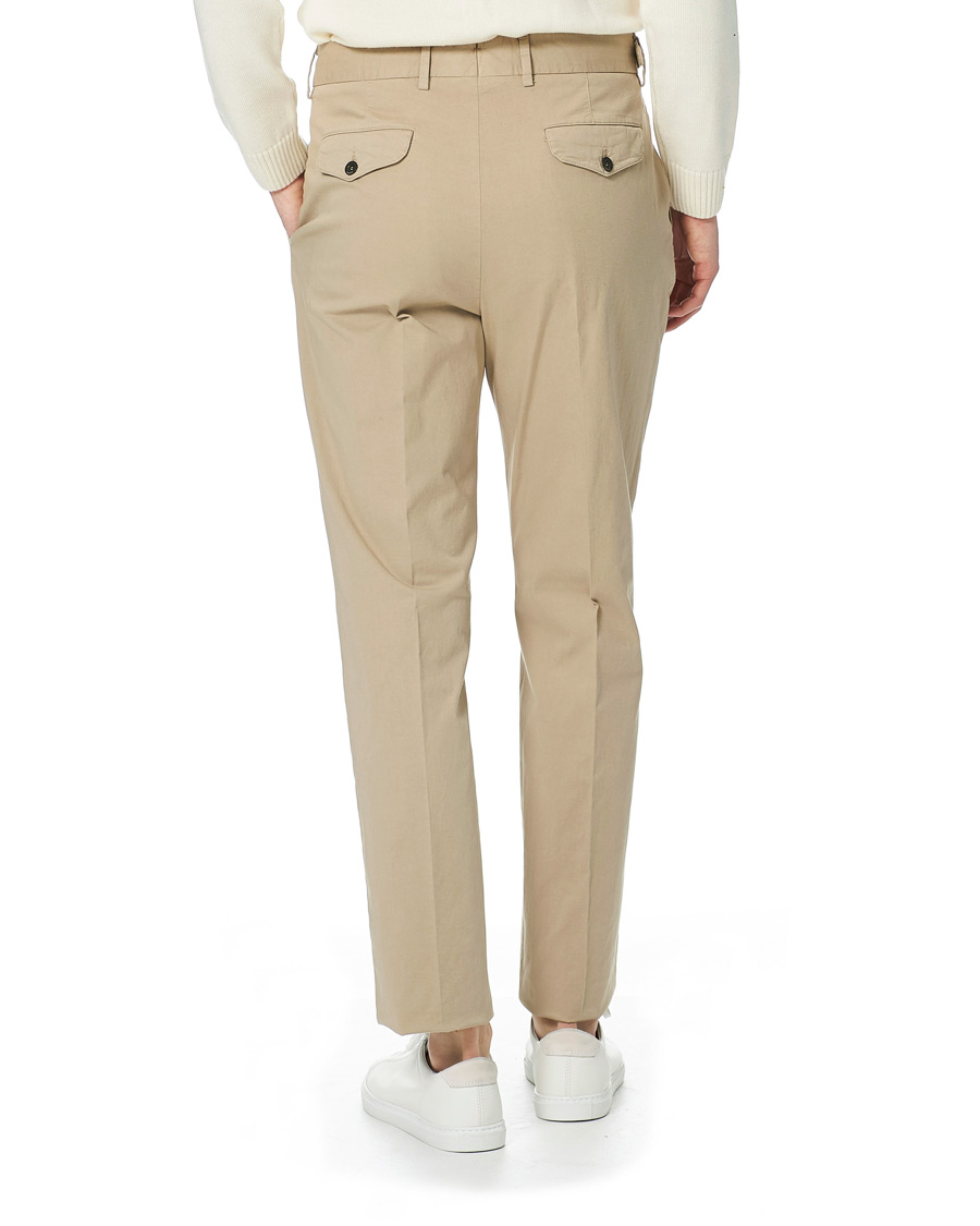 Herren | Hosen | Lardini | Luxor Double Pleated Cotton Trousers Beige