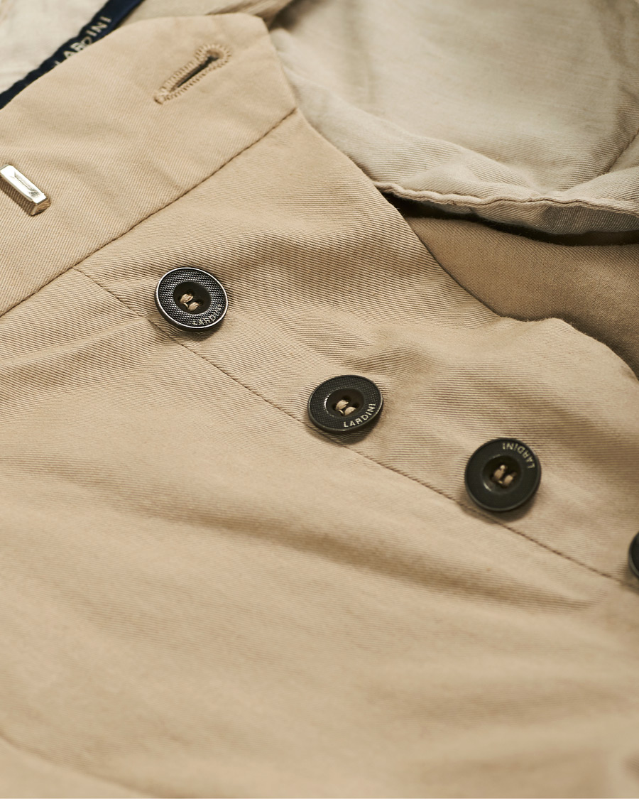Herren | Hosen | Lardini | Luxor Double Pleated Cotton Trousers Beige