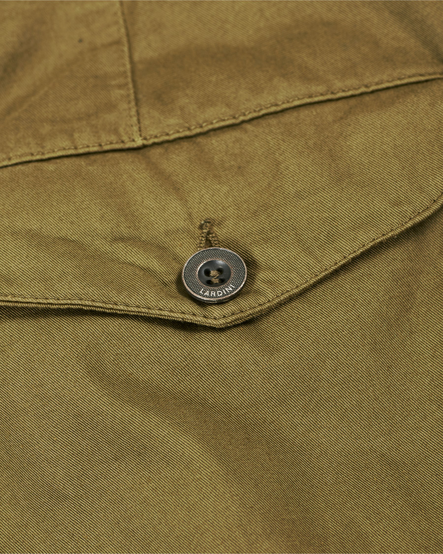 Herren | Hosen | Lardini | Luxor Double Pleated Cotton Trousers Military Green