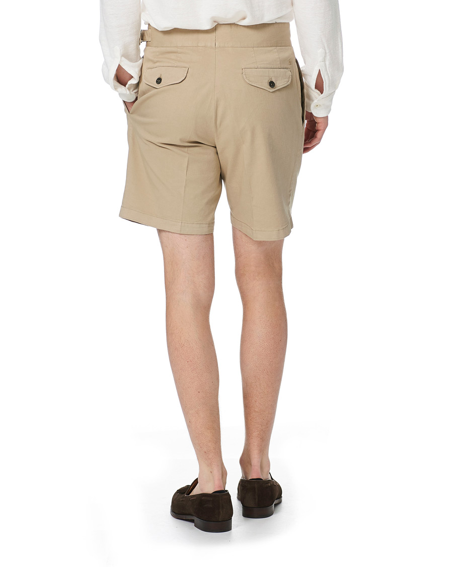 Herren | Shorts | Lardini | Double Pleated Cotton Shorts Beige