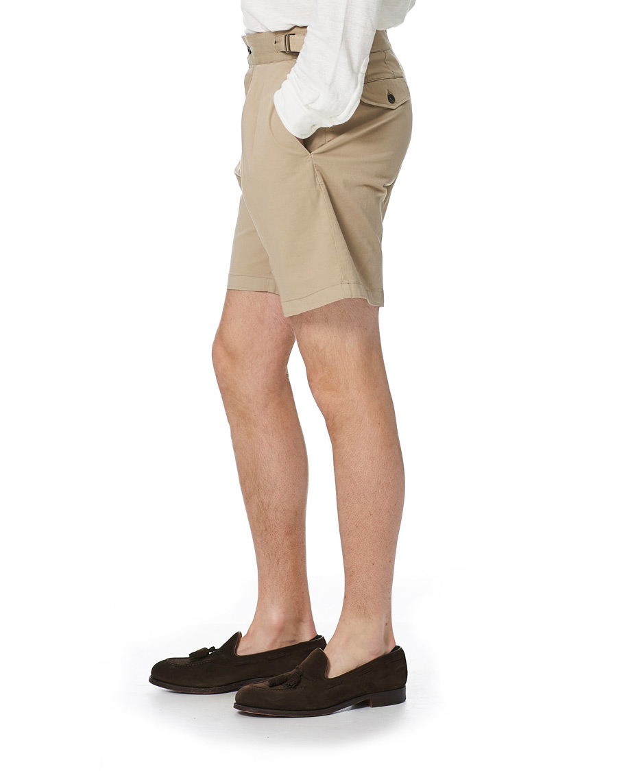 Herren | Shorts | Lardini | Double Pleated Cotton Shorts Beige