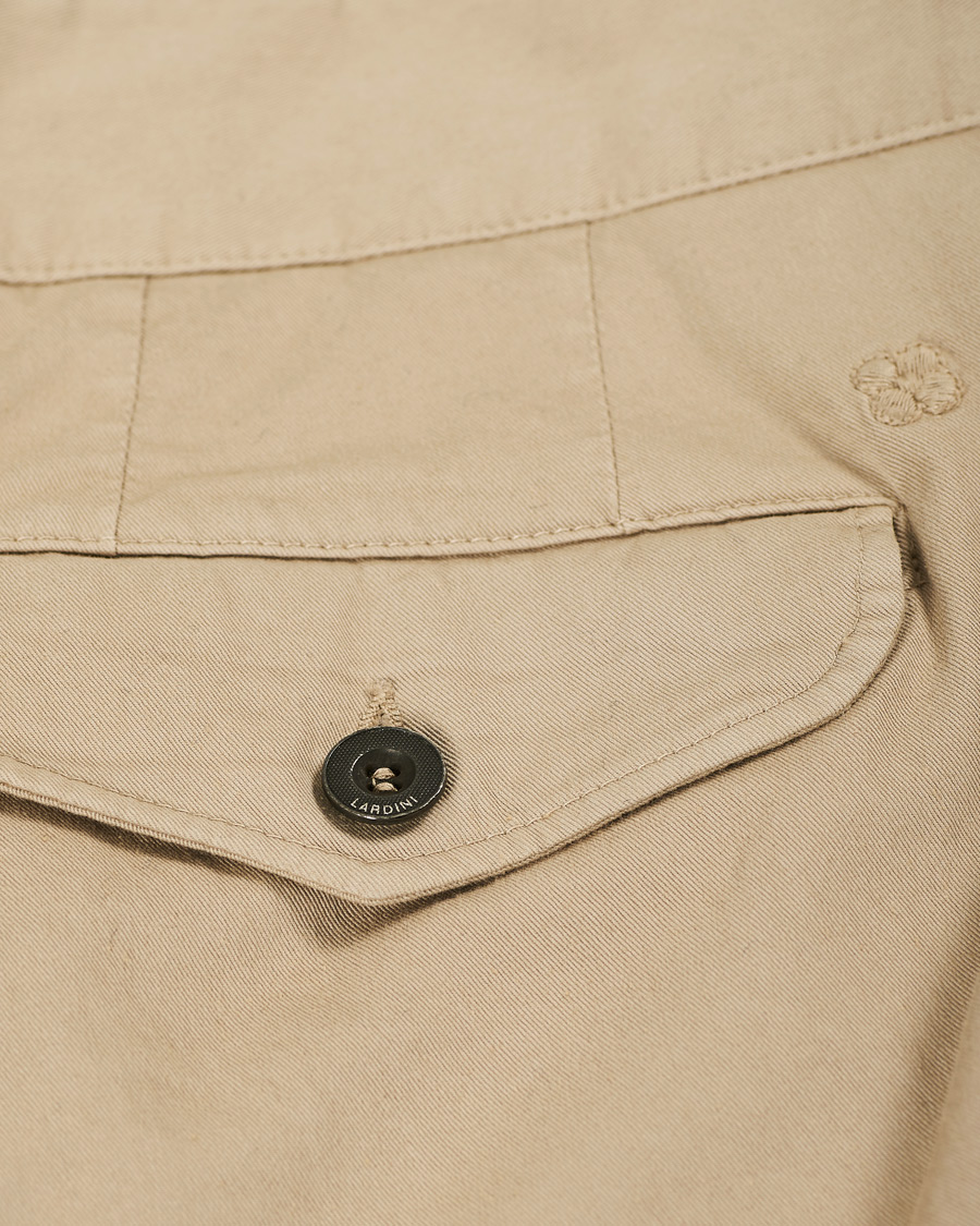 Herren | Shorts | Lardini | Double Pleated Cotton Shorts Beige