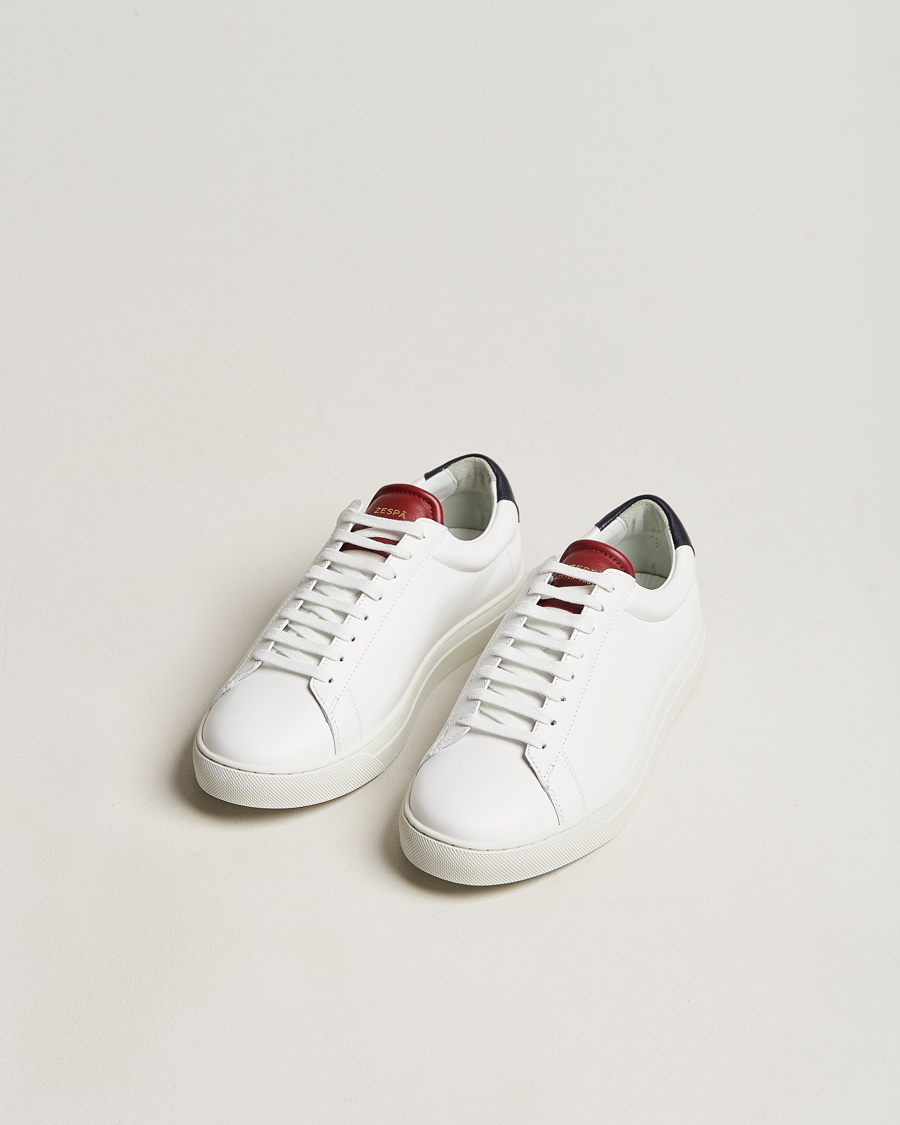 Herren |  | Zespà | ZSP4 Nappa Leather Sneakers White/France