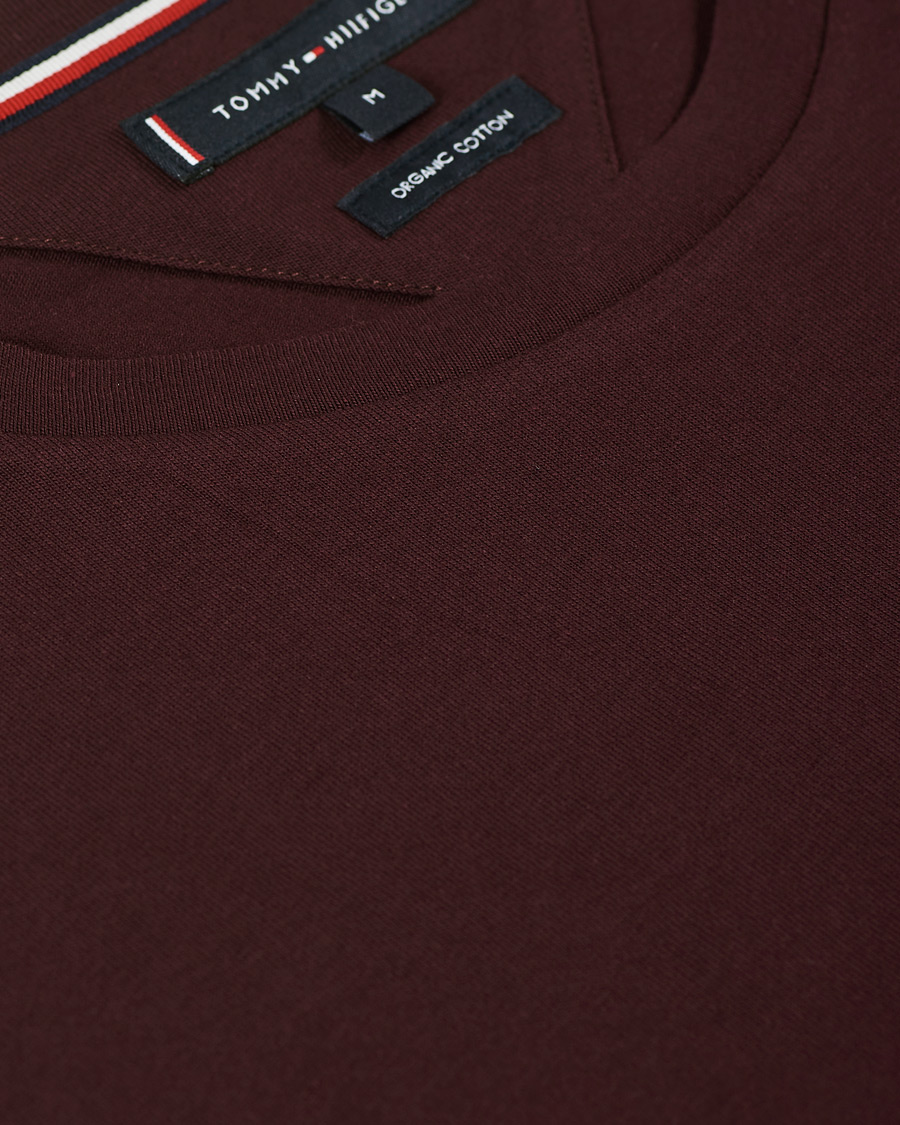 Herren | T-Shirts | Tommy Hilfiger | Logo Crew Neck Tee Deep Burgundy