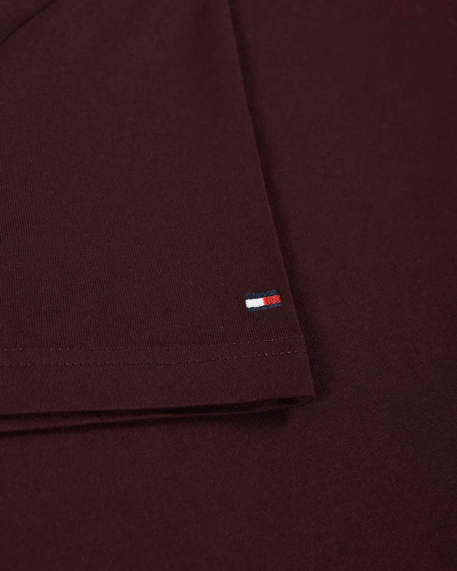 Herren | T-Shirts | Tommy Hilfiger | Logo Crew Neck Tee Deep Burgundy