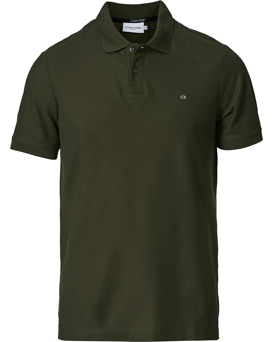 Herren | Poloshirts | Calvin Klein | Slim Fit Refined Polo Dark Olive