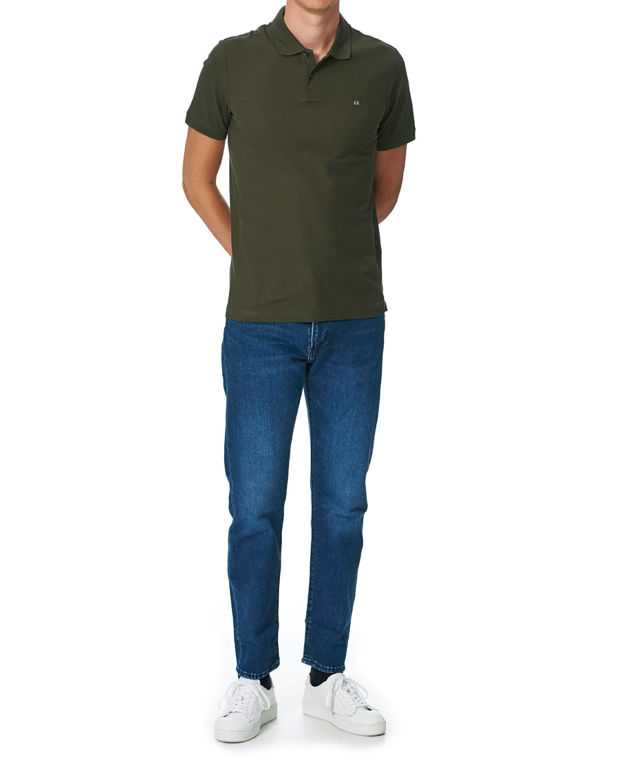 Herren | Poloshirts | Calvin Klein | Slim Fit Refined Polo Dark Olive