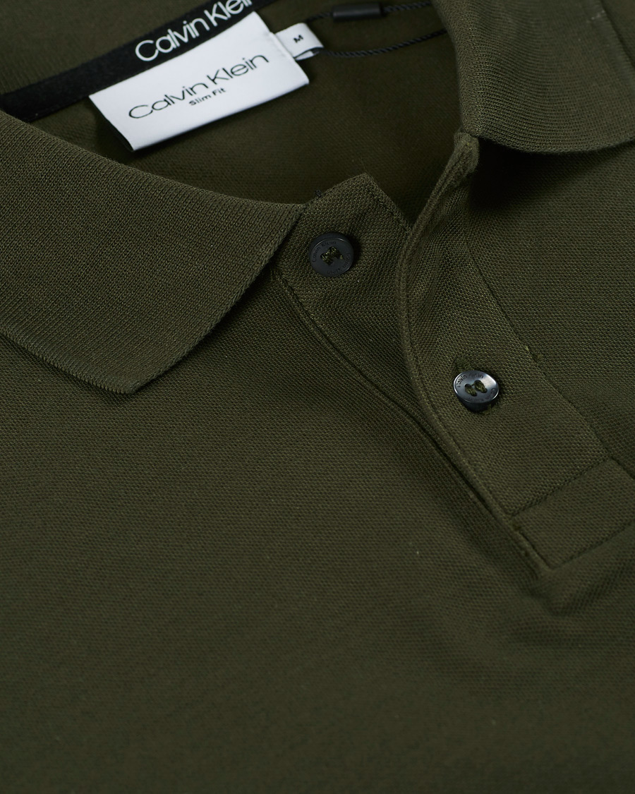 Herren | Poloshirts | Calvin Klein | Slim Fit Refined Polo Dark Olive