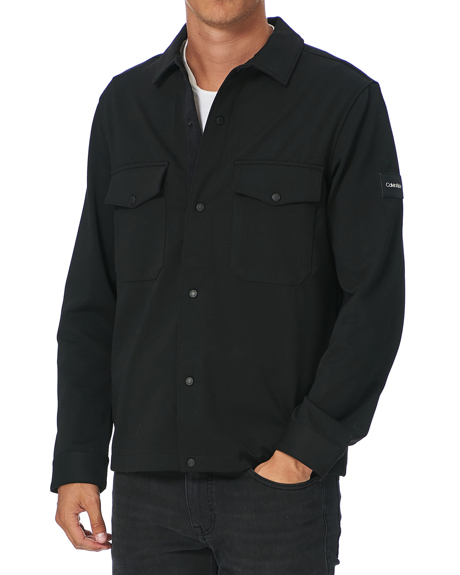 Herren | Hemden | Calvin Klein | Comfort Knitted Overshirt Black